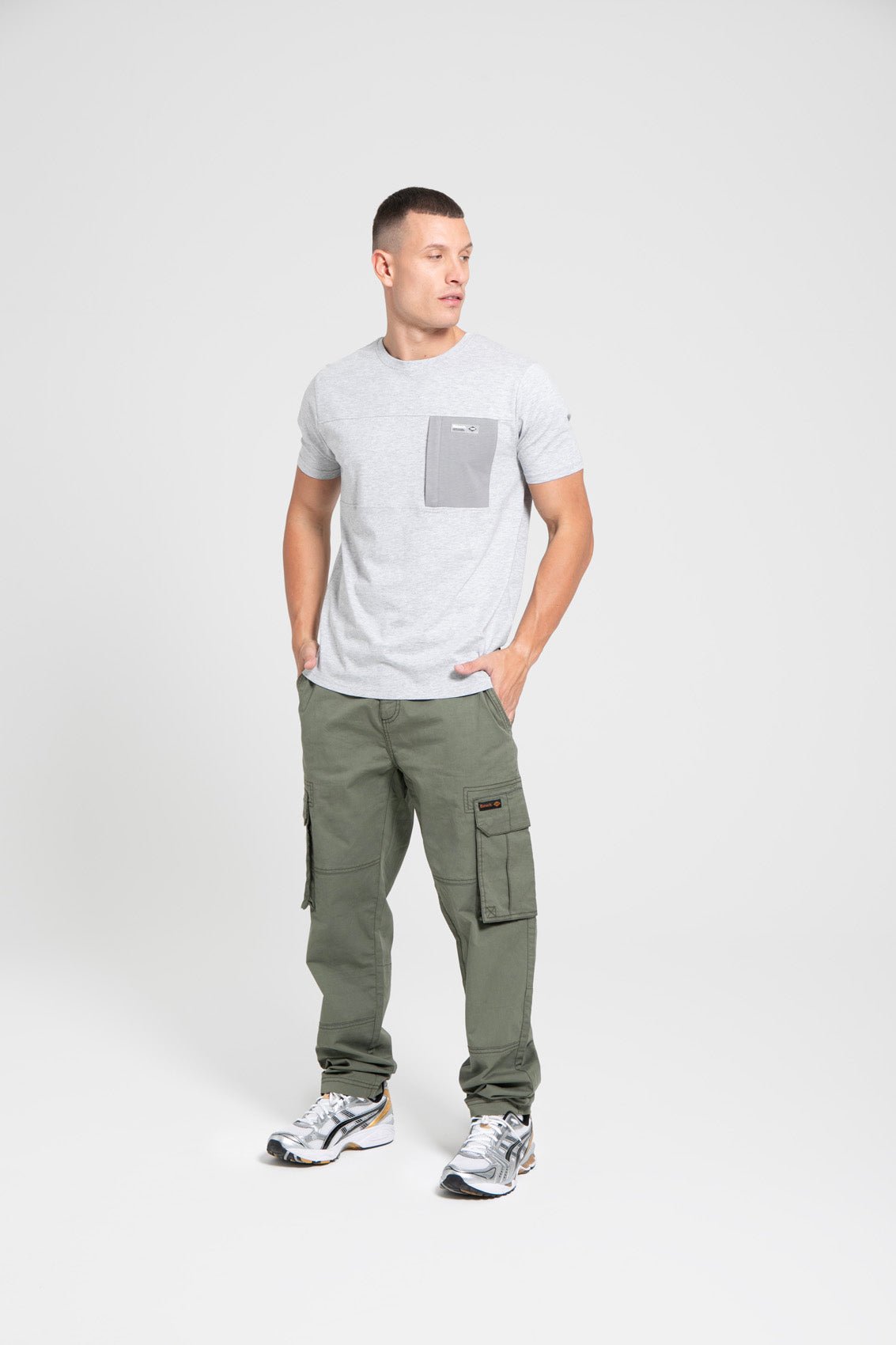 Mens ‘ALGODA’ T-Shirt – GREY MARL