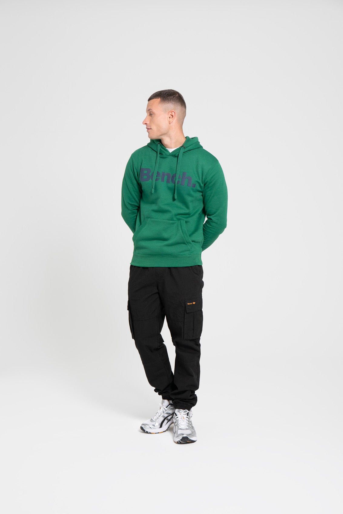 Mens ‘SKINNER’ Spots Hoodie – GREEN