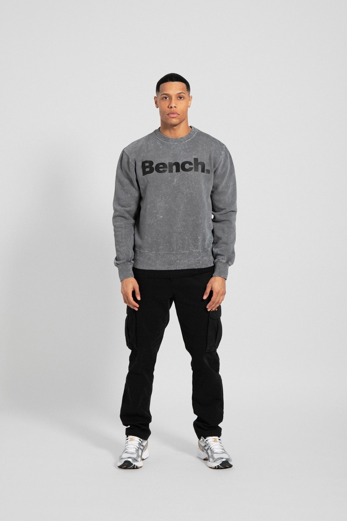 Mens ‘STOMP’ Sweat – GREY MARL