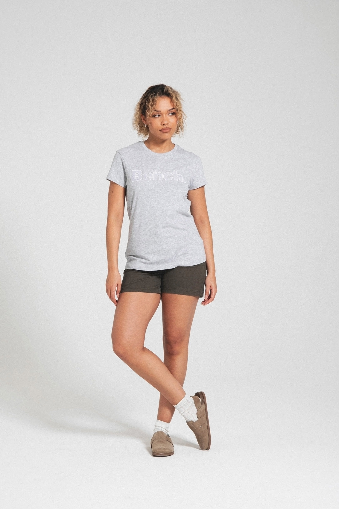 Womens ‘LEORA’ SS T-Shirt – GREY MARL